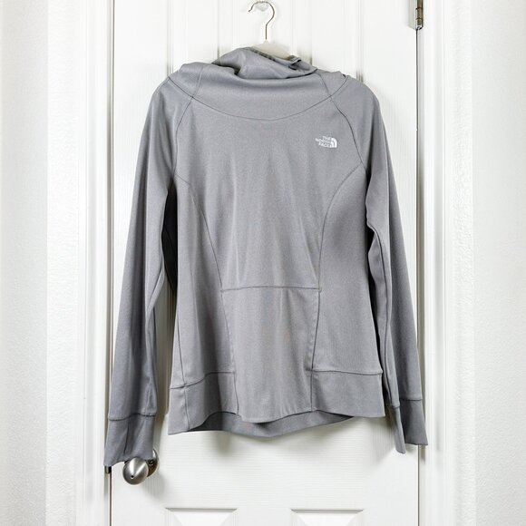 The North Face Tops - North Face Women's Large Gray Cowl Hoodie Thumbholes Pullover Athletic F…